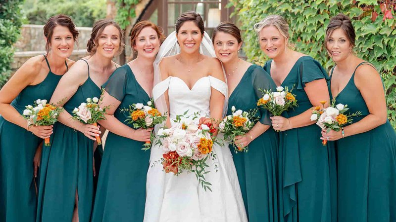 Onsite wedding party beauty services for bridesmaids in Virginia